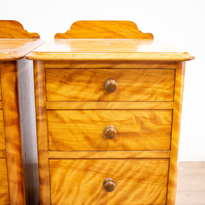 Pair of Deep Satin Birch Bedside Chests - Image 6