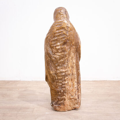 Painted 17th Century Carved Sculpture of St. Anne - Image 7