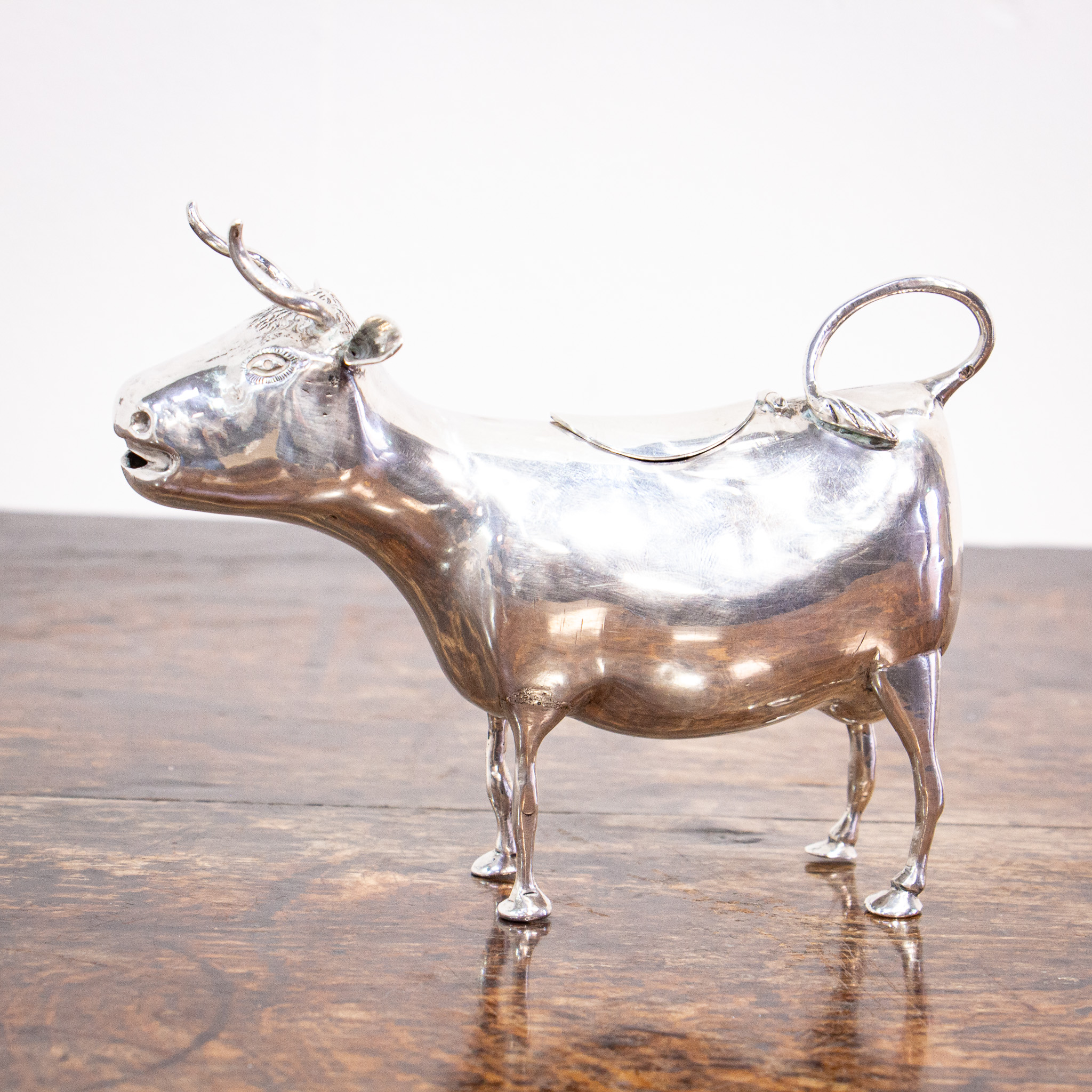 Exceptional Victorian Silver Cow Creamer