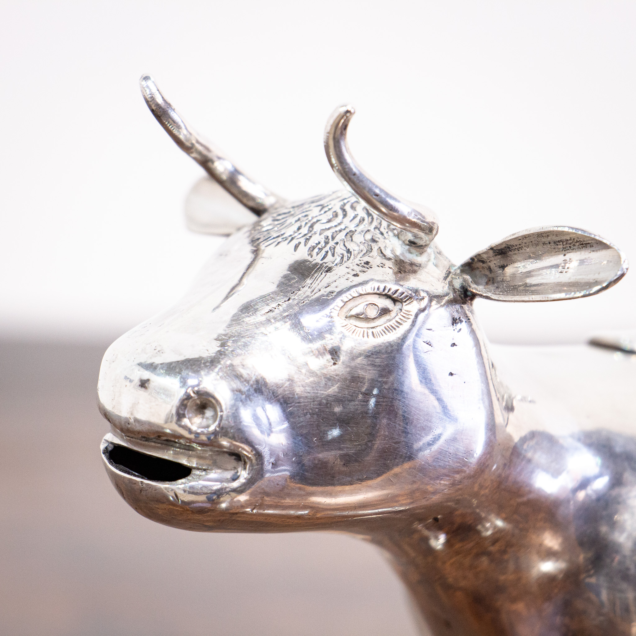Exceptional Victorian Silver Cow Creamer