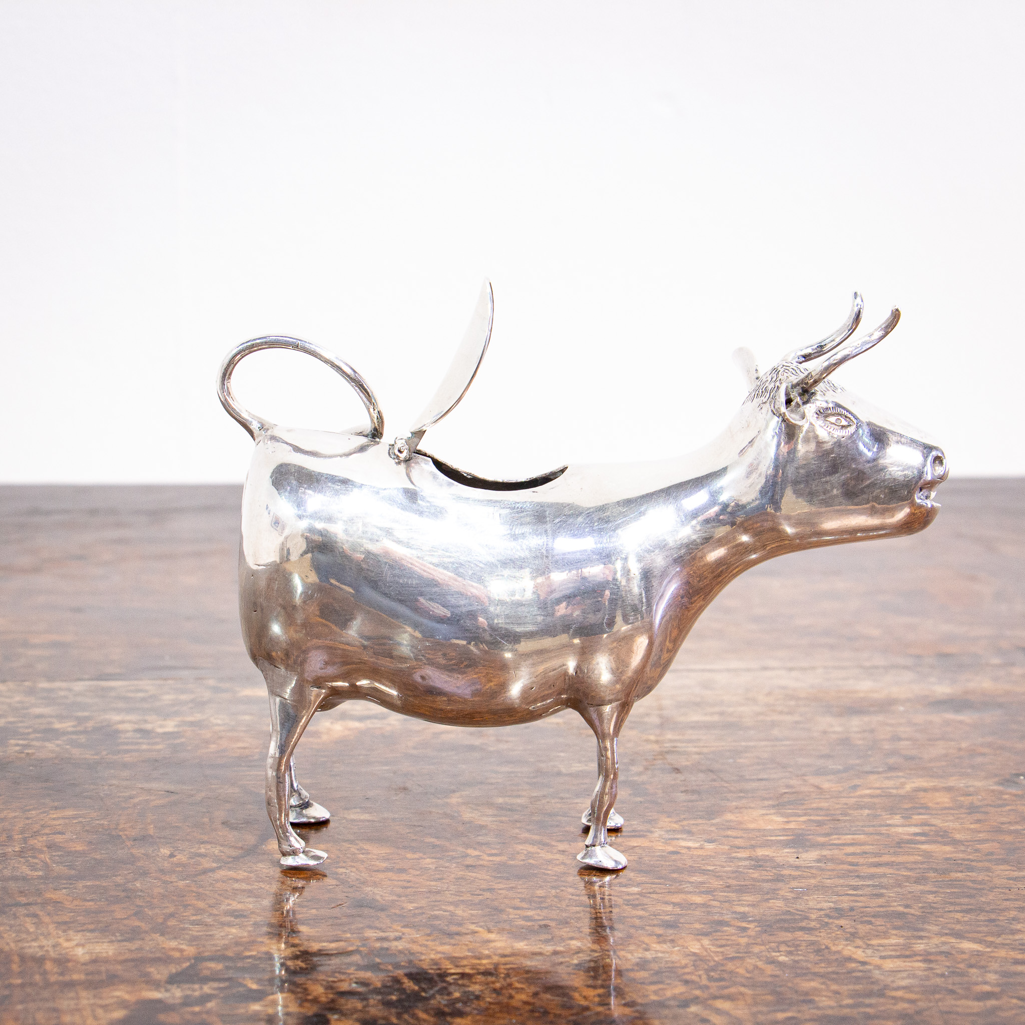 Exceptional Victorian Silver Cow Creamer