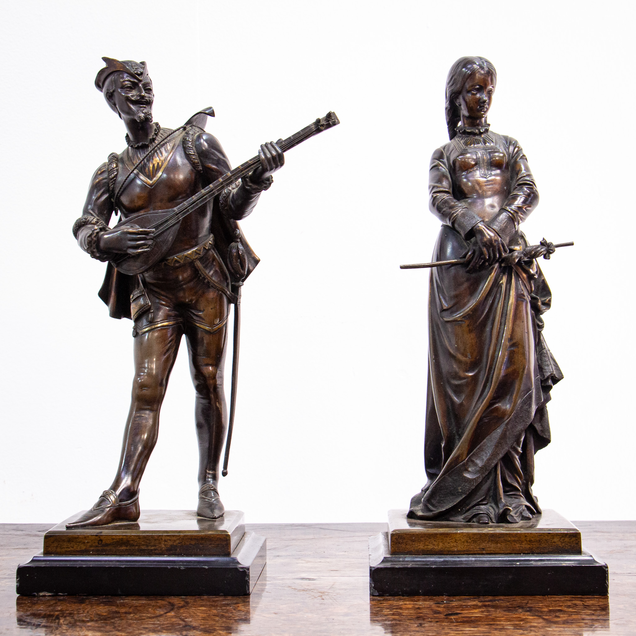 A Pair of Classical Bronze Figures