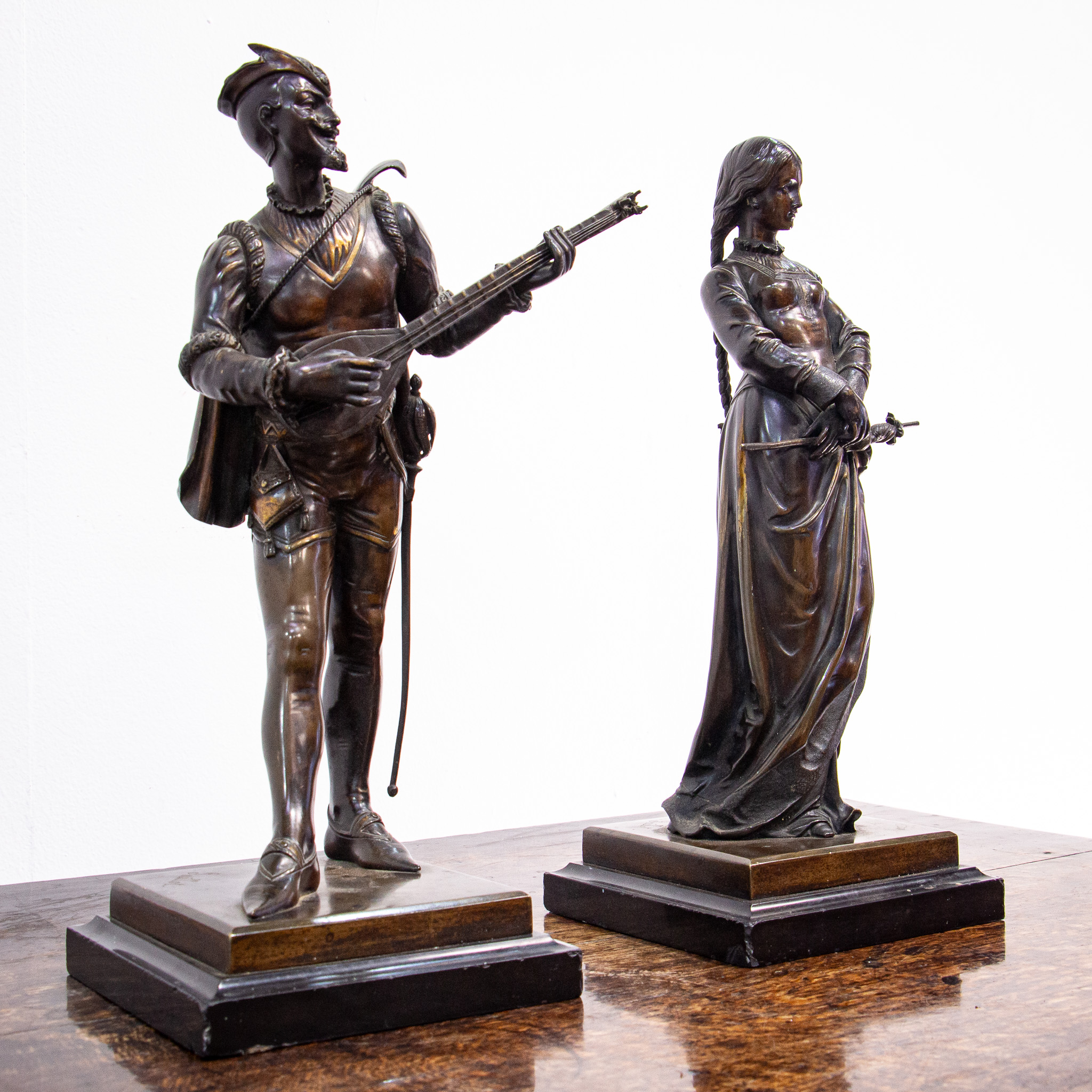 A Pair of Classical Bronze Figures