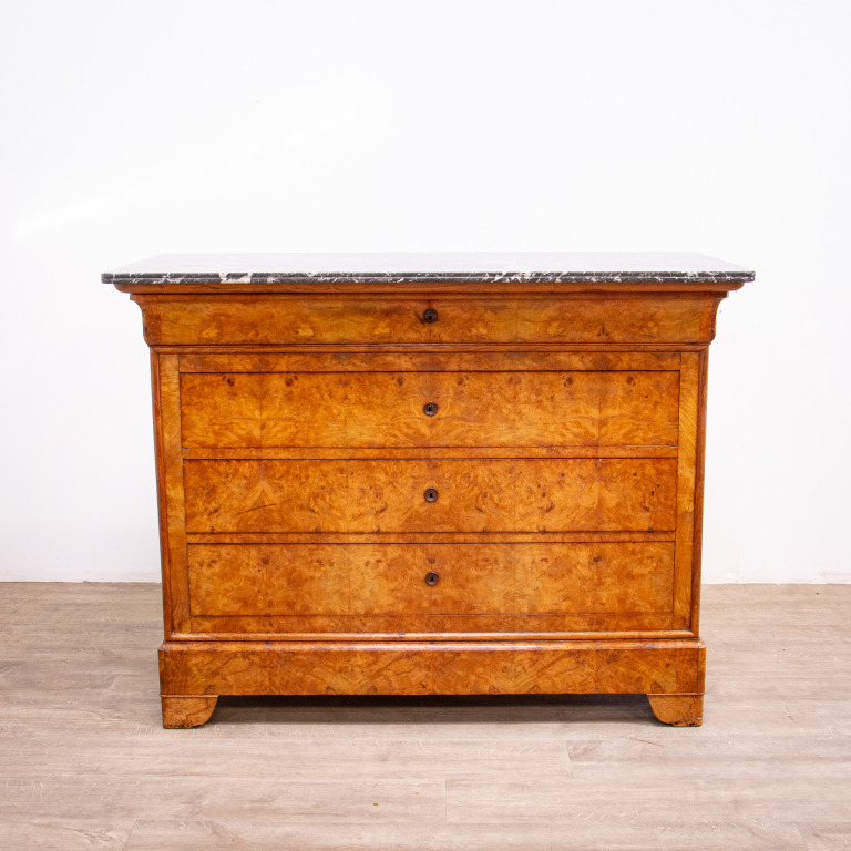 French Louis Phillippe Figured Ash Commode - Image 3