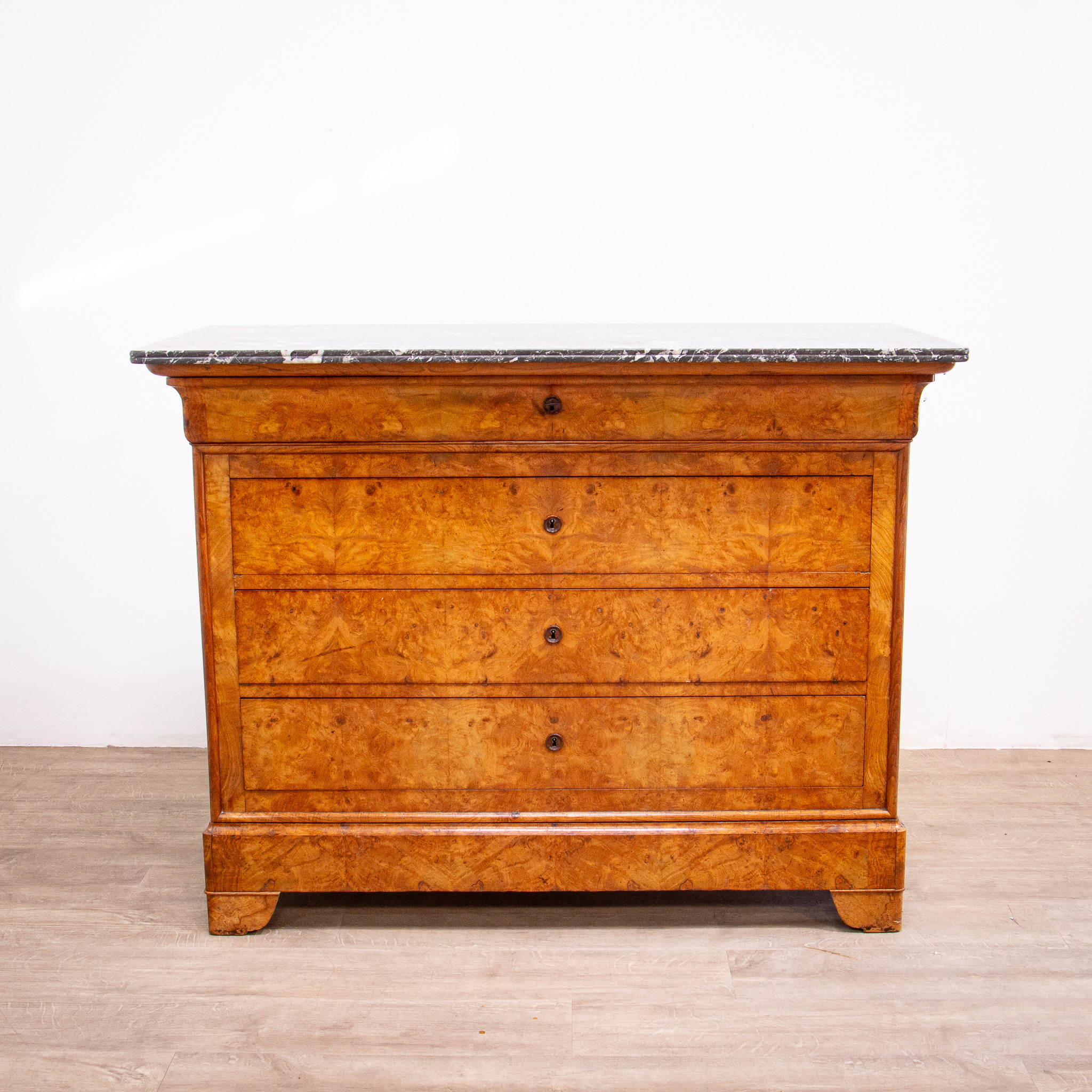 French Louis Phillippe Figured Ash Commode