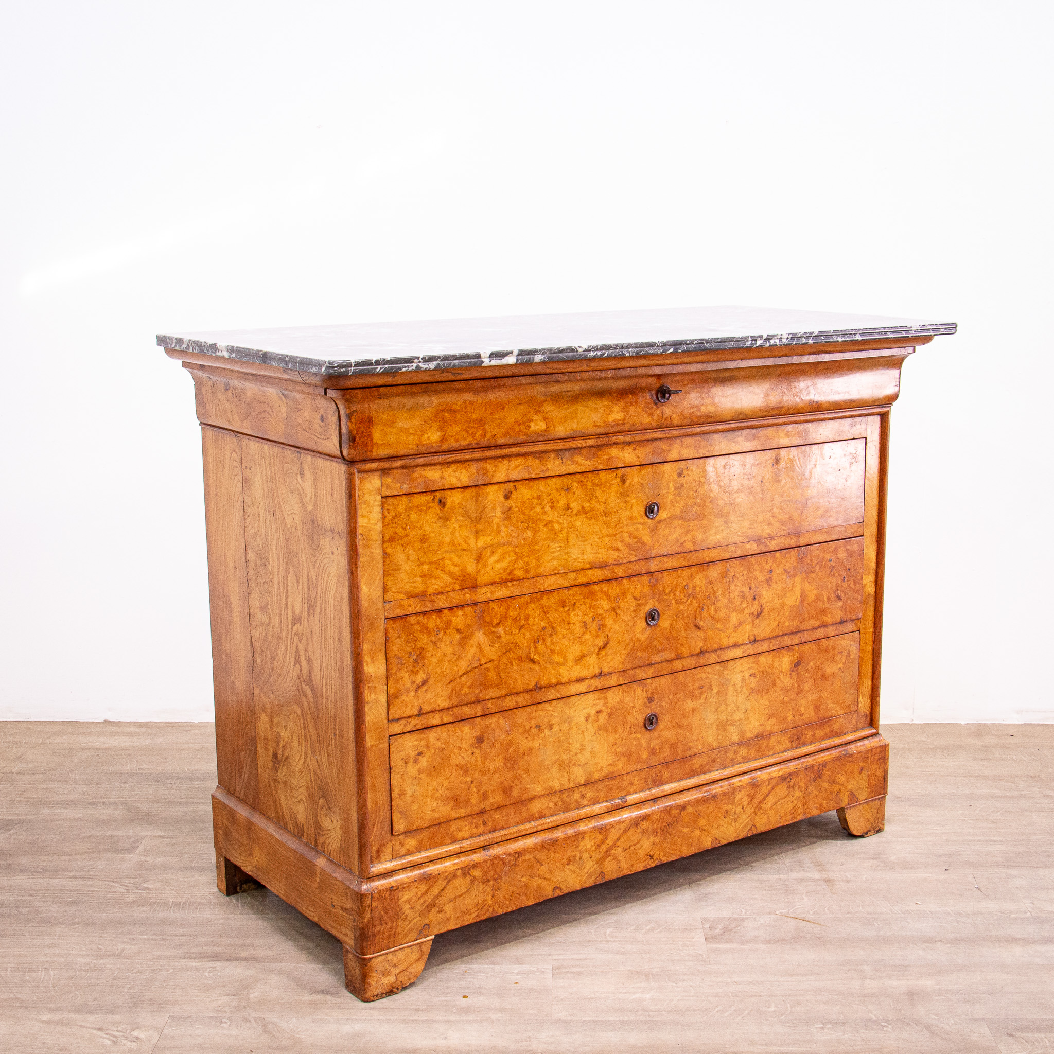 French Louis Phillippe Figured Ash Commode