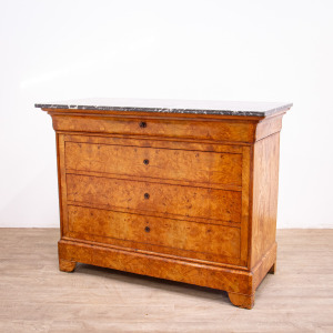 French Louis Phillippe Figured Ash Commode
