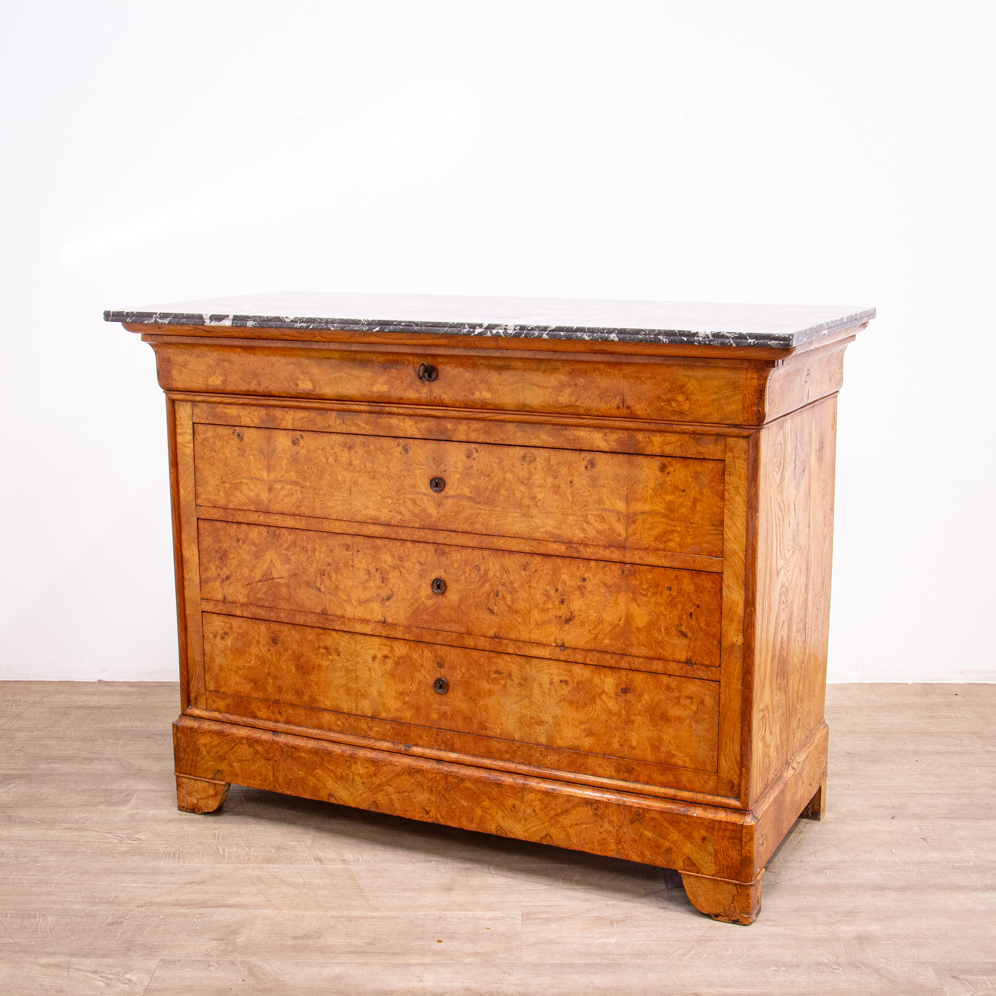 French Louis Phillippe Figured Ash Commode
