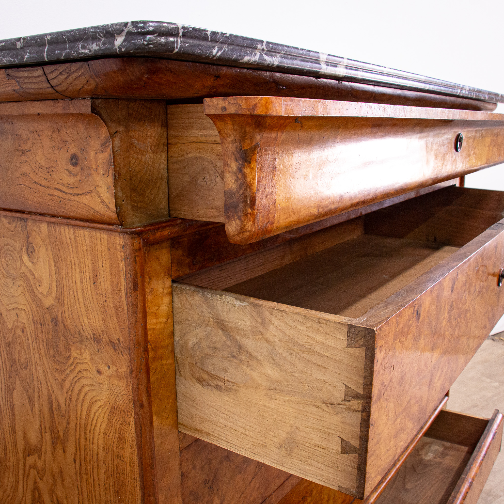 French Louis Phillippe Figured Ash Commode