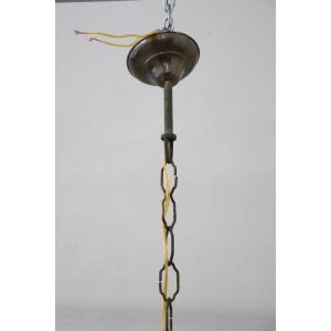 Pendant Lamp in Brass and Glass, 1960s