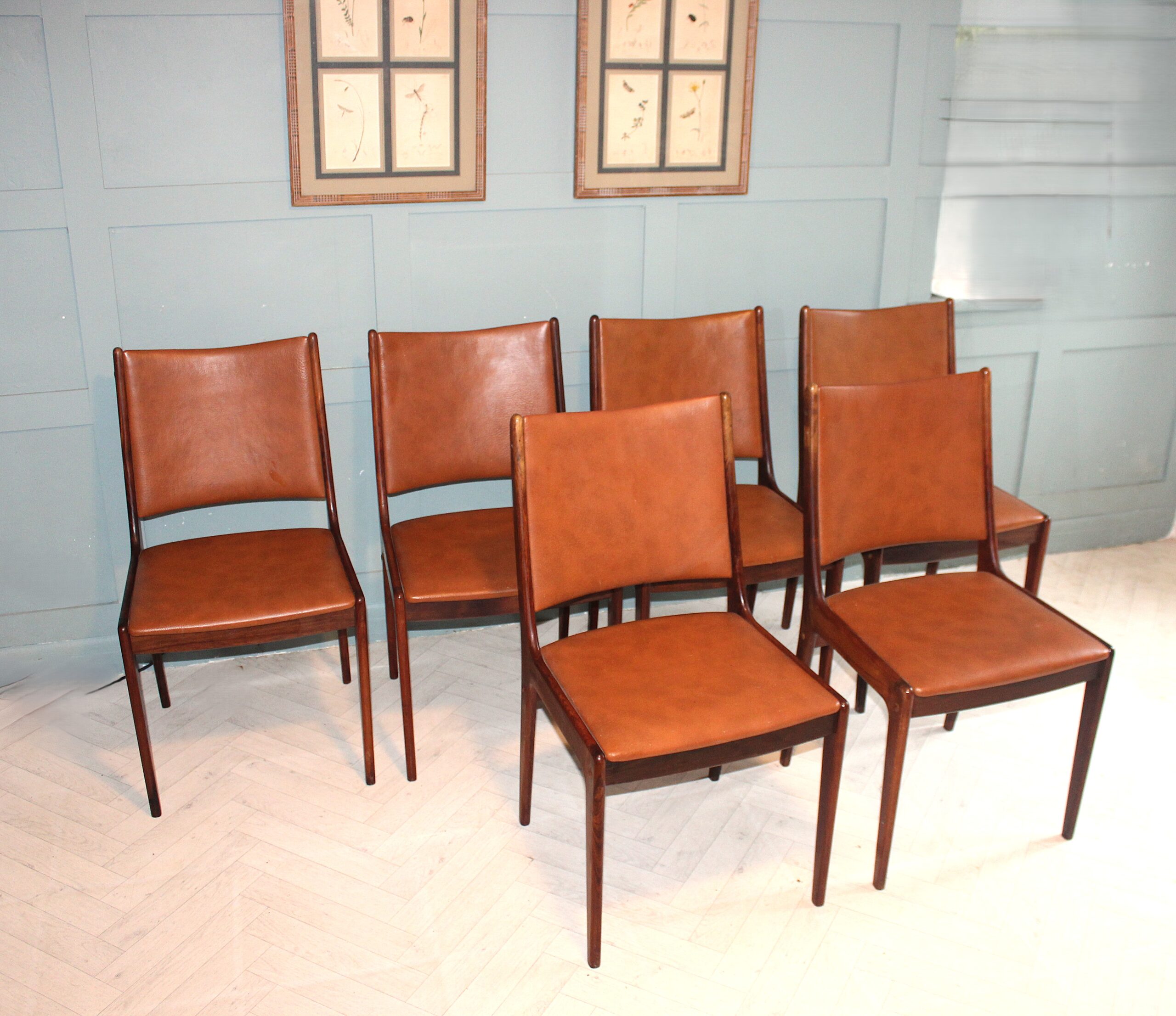 Scandinavian rosewood dining chairs