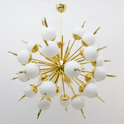 Large Sputnik Murano Glass and Brass Chandelier - Image 2