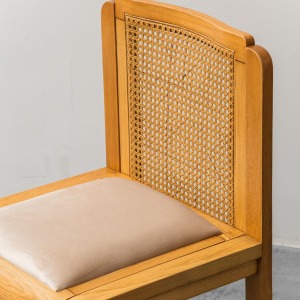 Set Of 4 Chairs Wood Velvet Ochre Vienna Straw 70s Vintage Modernism