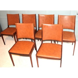 Scandinavian rosewood dining chairs
