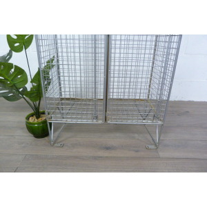 Vintage Metal Locker Shoe Yoga Storage