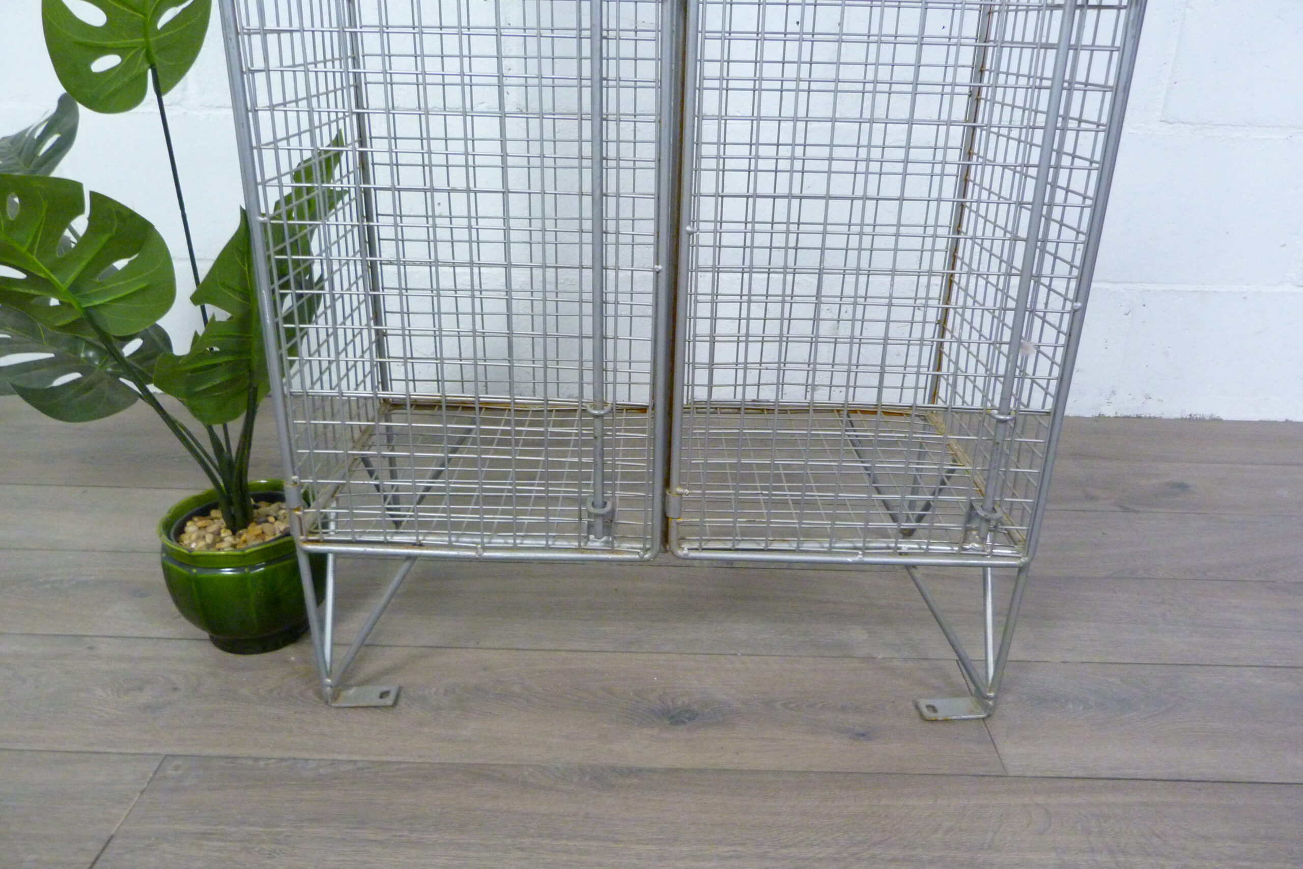 Vintage Metal Locker Shoe Yoga Storage