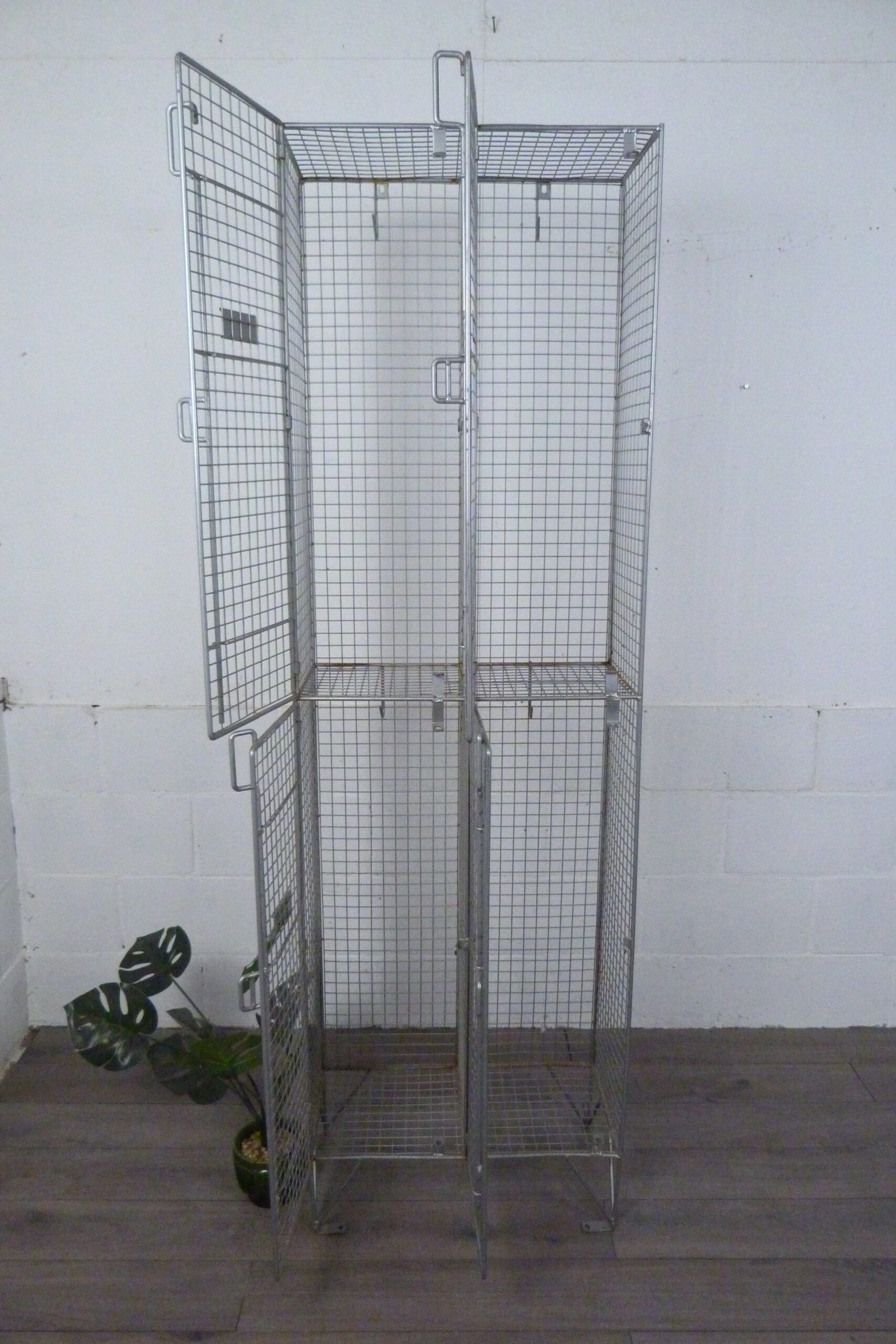 Vintage Metal Locker Shoe Yoga Storage