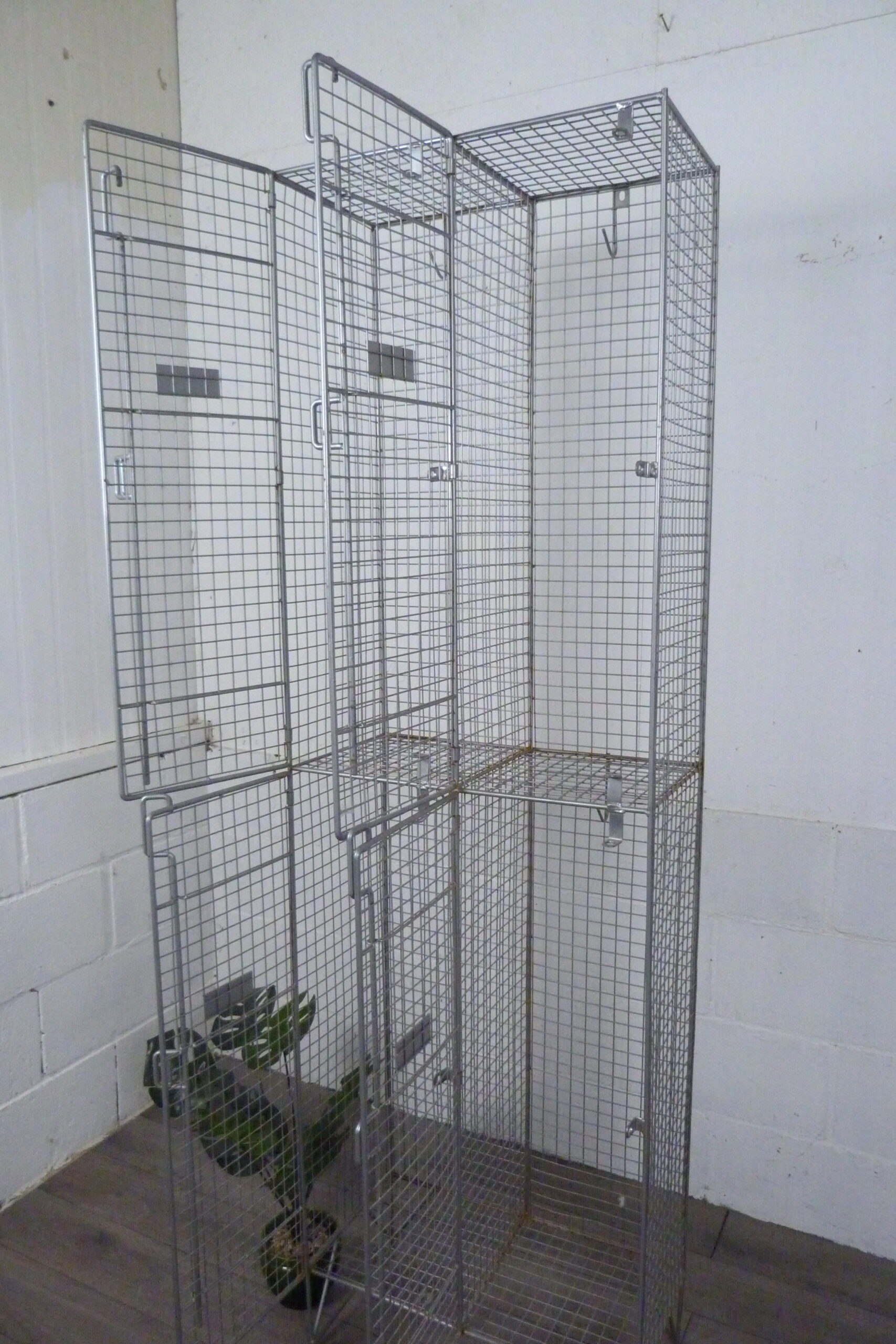 Vintage Metal Locker Shoe Yoga Storage