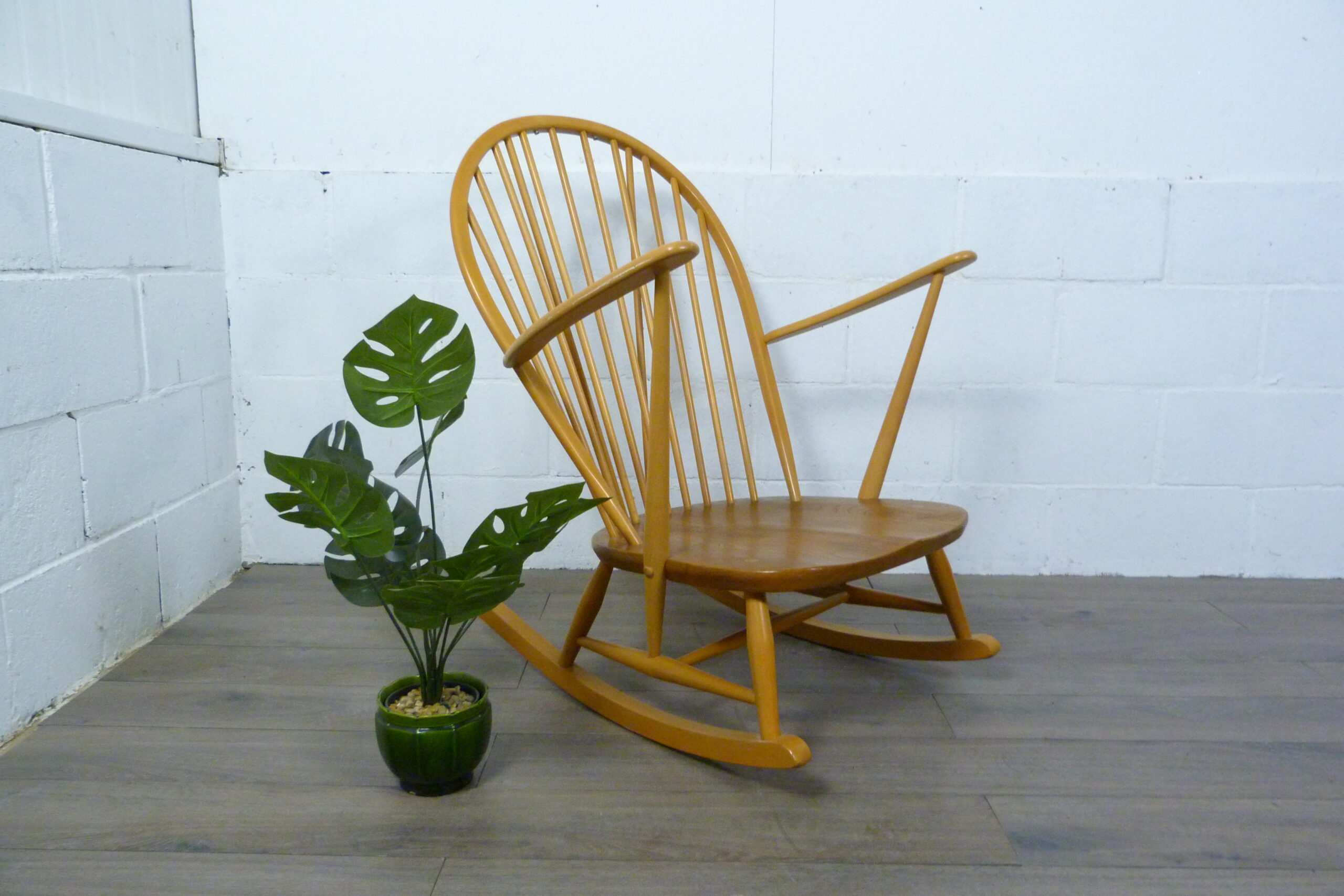 Ercol Windsor Grandfather Blonde Rocking Chair