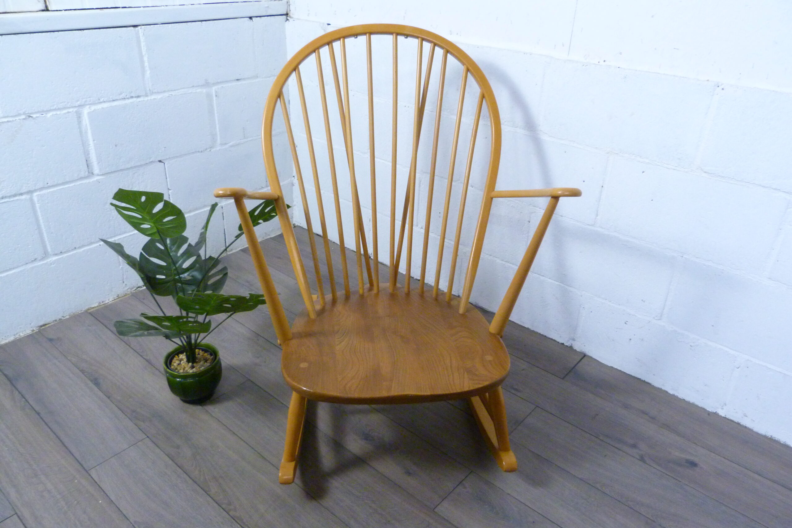 Ercol Windsor Grandfather Blonde Rocking Chair