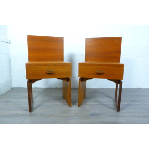 G Plan Quadrille Pair of Bedside Cabinets