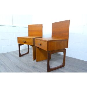 G Plan Quadrille Pair of Bedside Cabinets