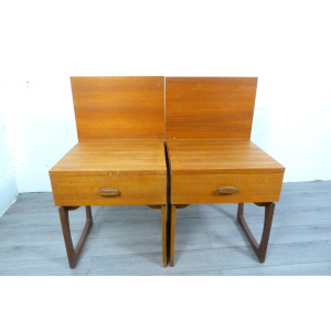 G Plan Quadrille Pair of Bedside Cabinets