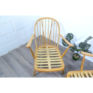 Ercol Windsor Model 203 Pair of Easy Lounge Chairs