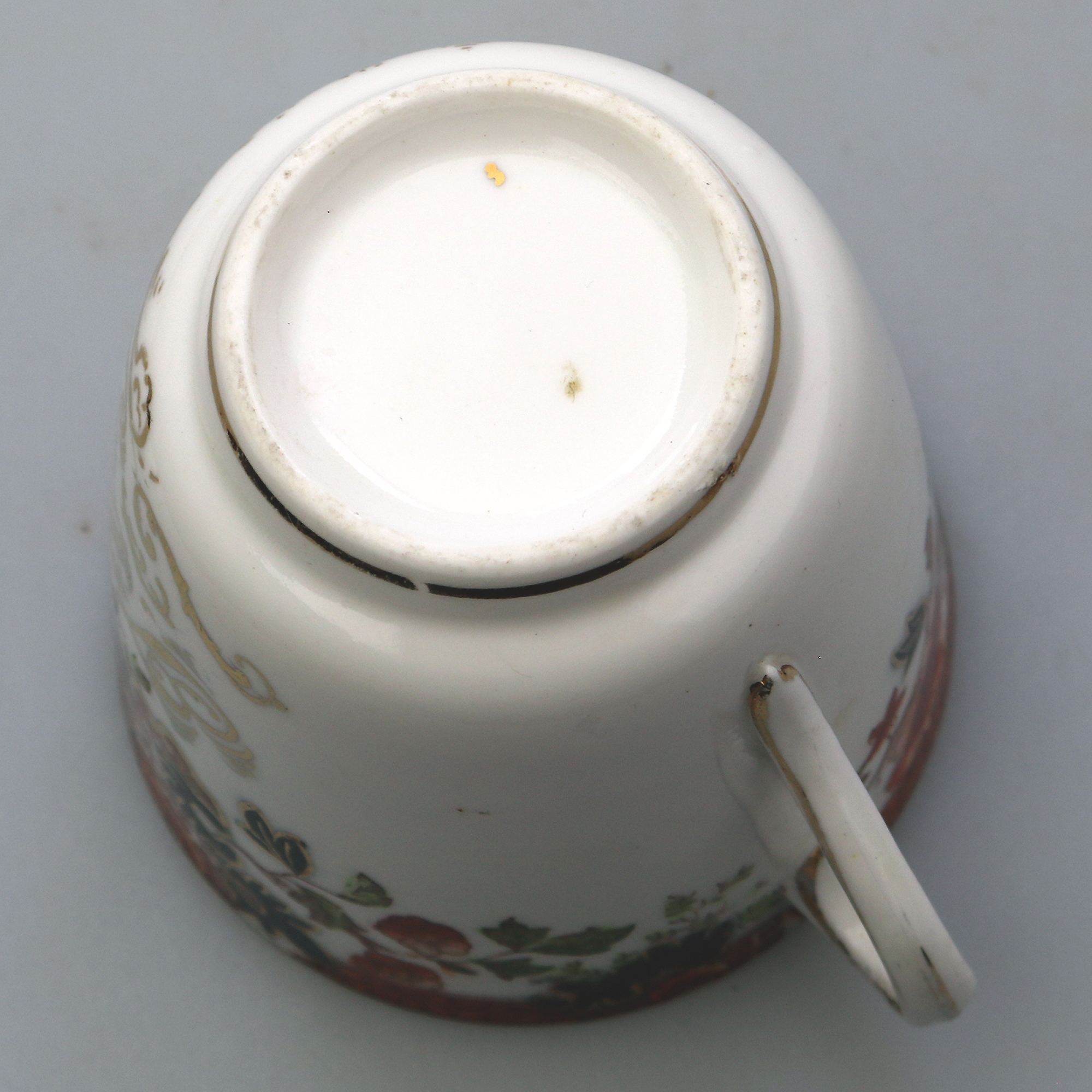 Unusual antique Staffordshire porcelain novelty Presentation Moustache Cup 1905