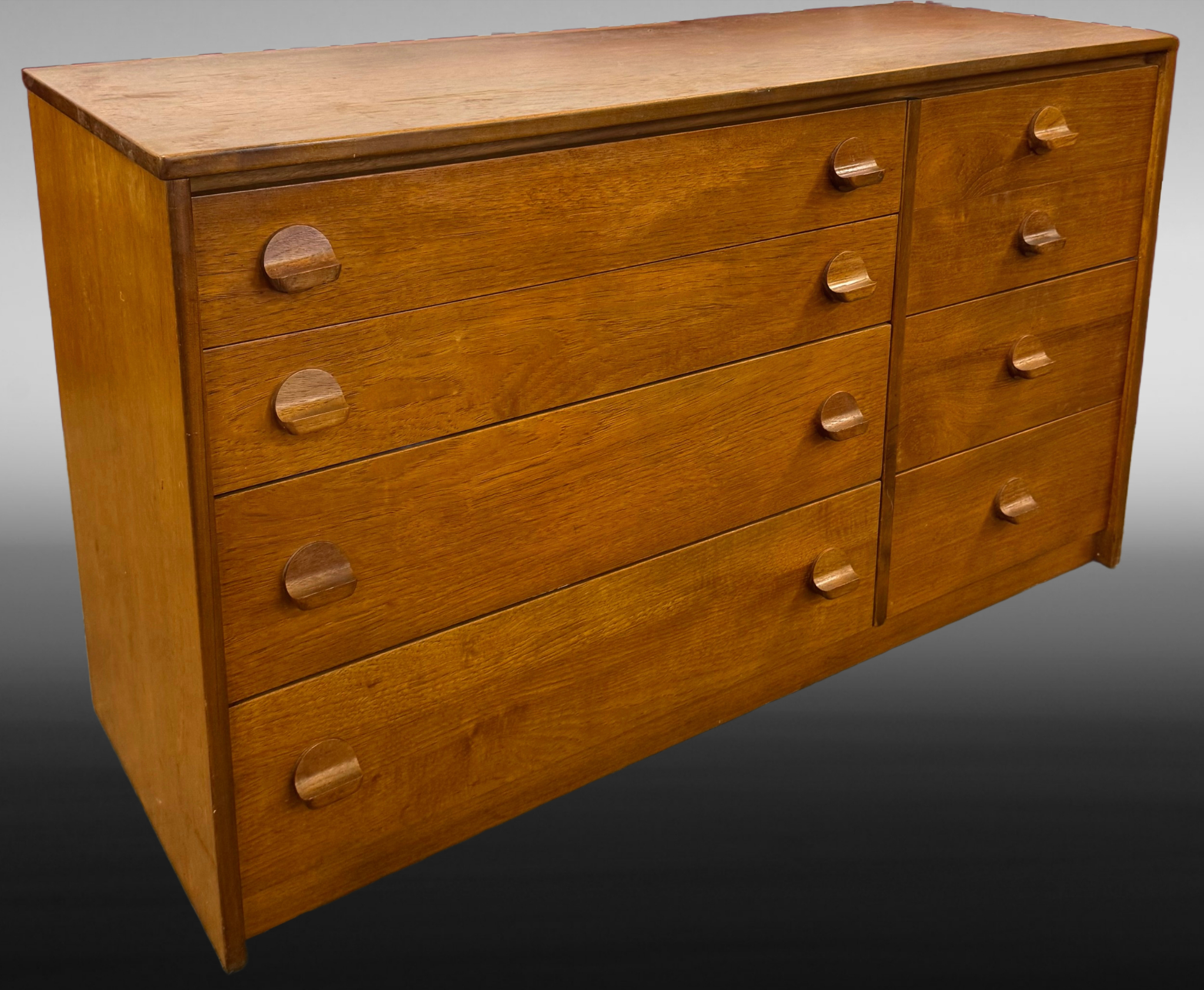Mid Century Vintage STAG Teak Chest of 8 Drawers