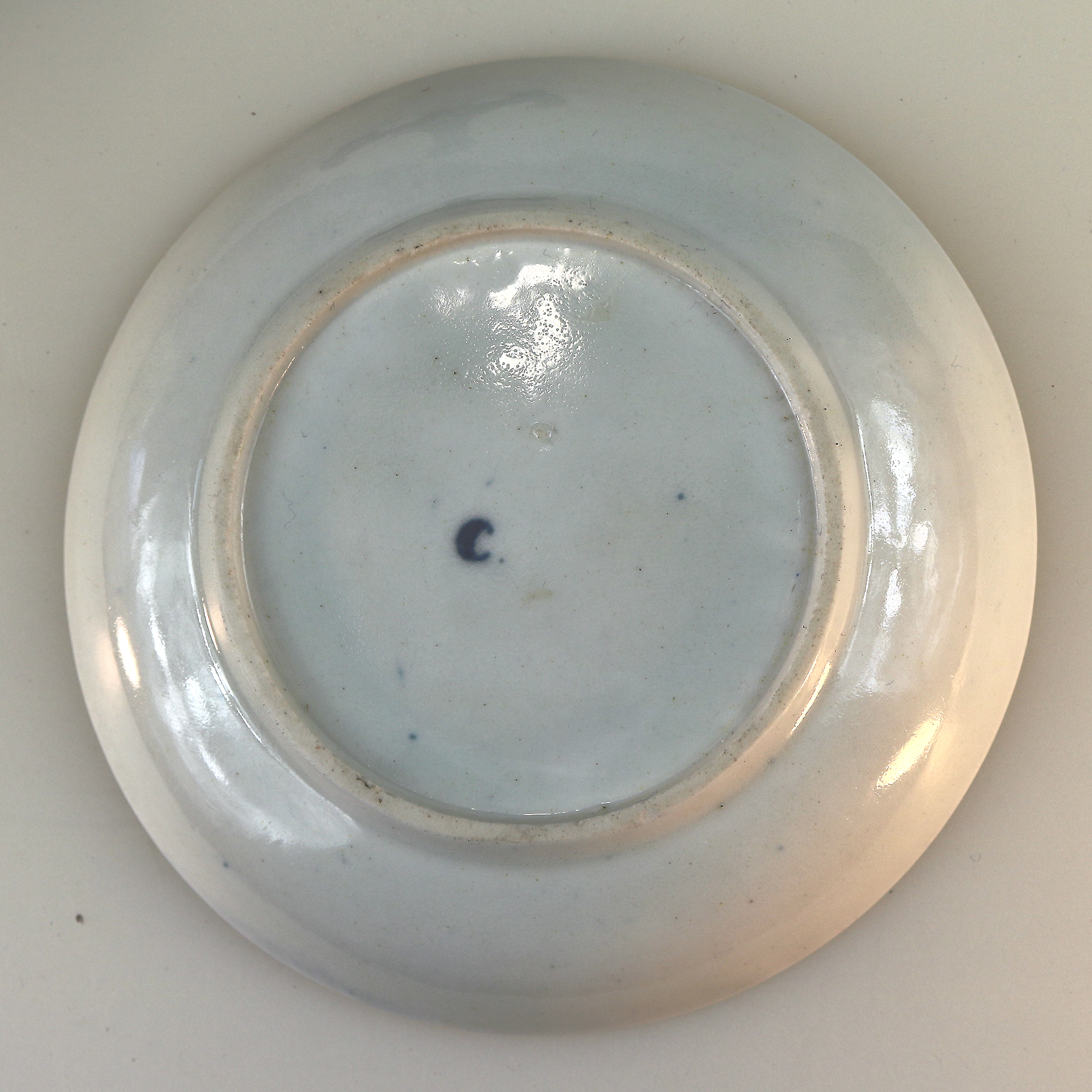 Antique Dr Wall 1st period Worcester blue & white porcelain Cup & Saucer C.1770