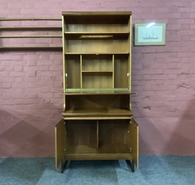 A Mid Century Teak Bureau Cabinet