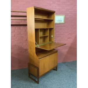A Mid Century Teak Bureau Cabinet