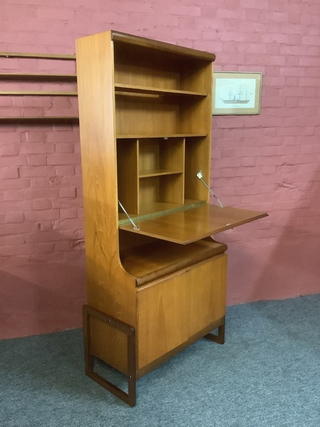 A Mid Century Teak Bureau Cabinet