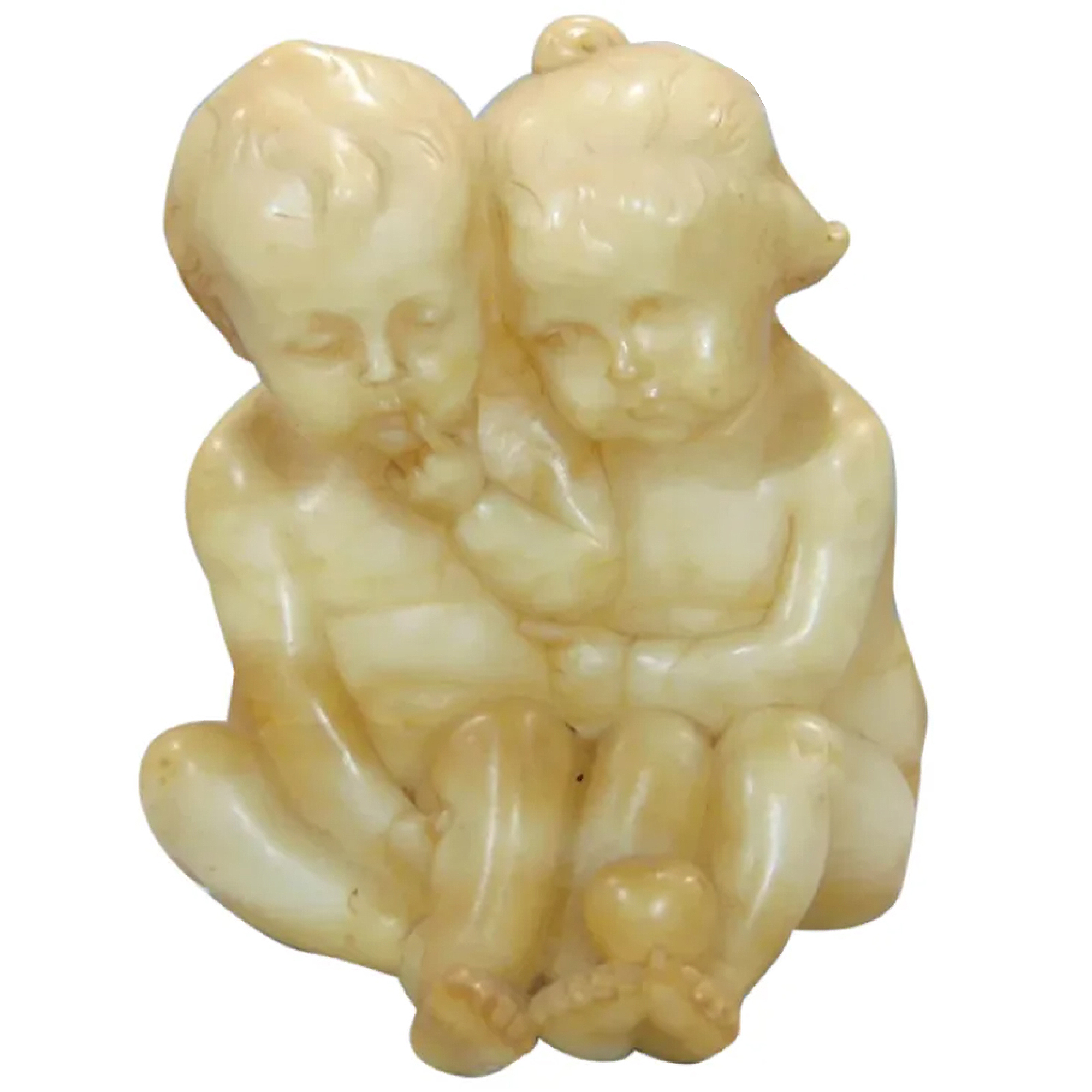 A good & charming antique Fritz Kochendorfer carved alabaster sculpture C.1890+