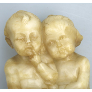 A good & charming antique Fritz Kochendorfer carved alabaster sculpture C.1890+