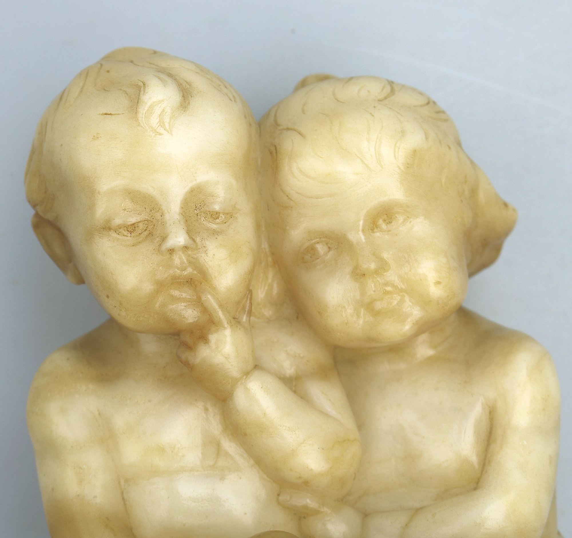 A good & charming antique Fritz Kochendorfer carved alabaster sculpture C.1890+