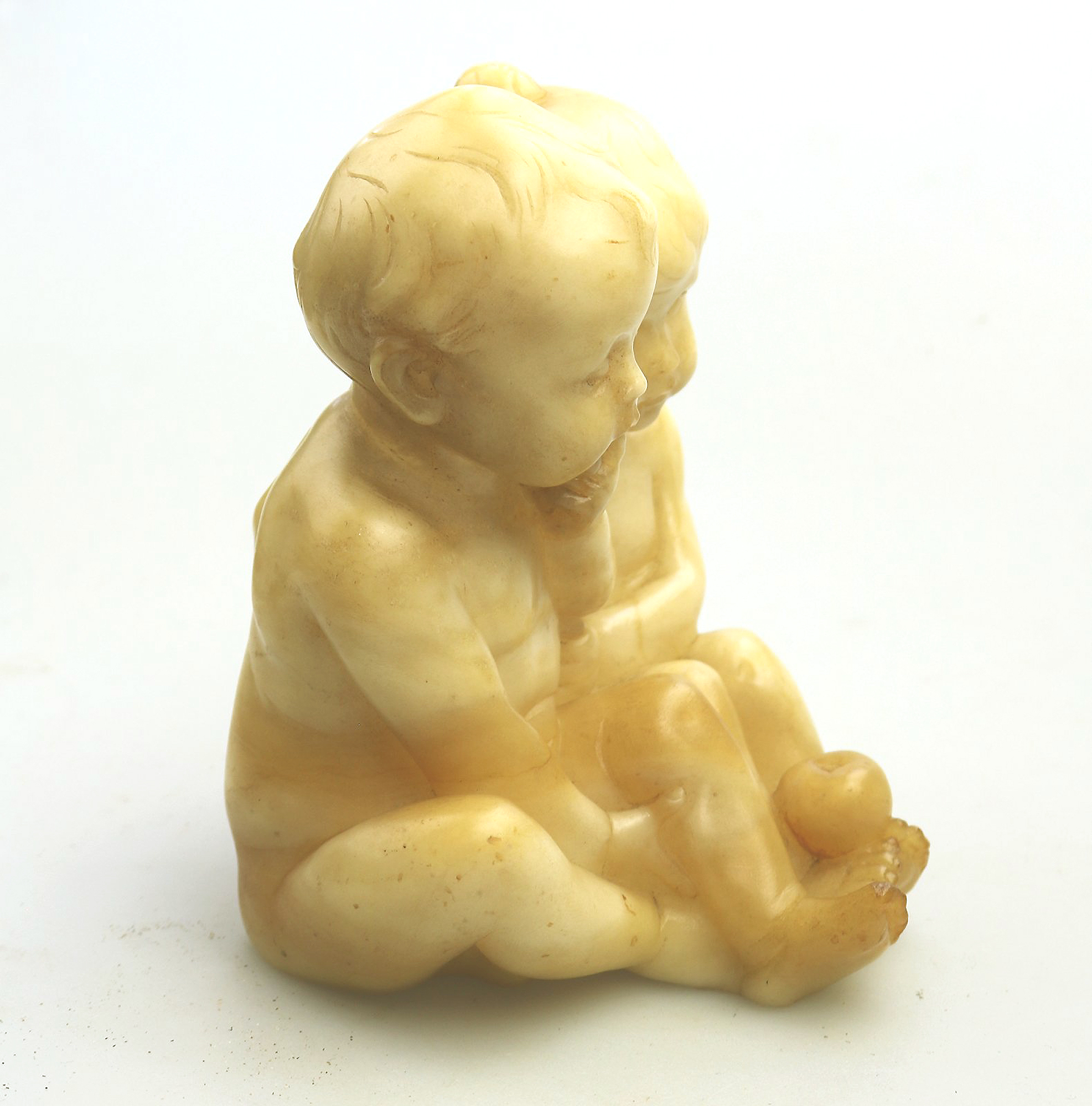 A good & charming antique Fritz Kochendorfer carved alabaster sculpture C.1890+