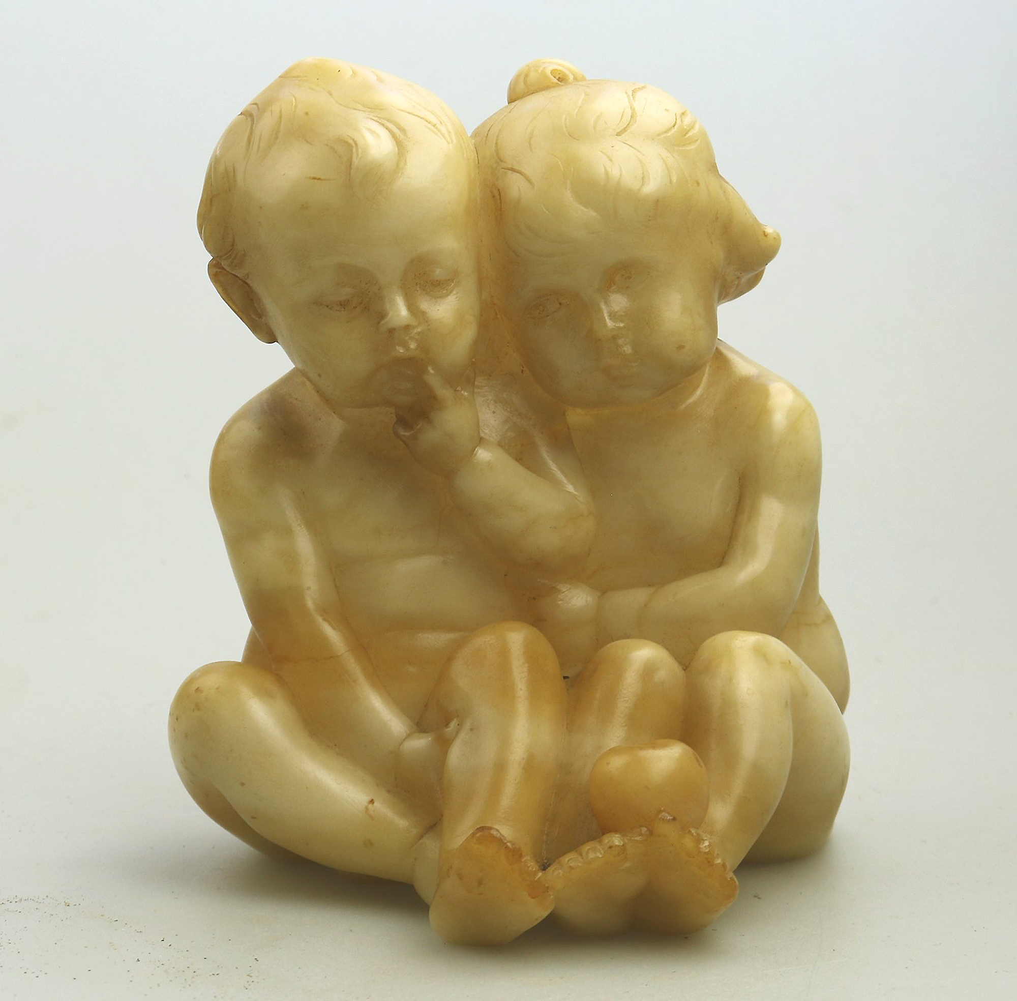 A good & charming antique Fritz Kochendorfer carved alabaster sculpture C.1890+