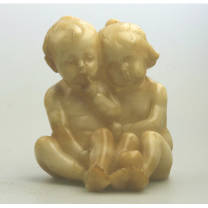 A good & charming antique Fritz Kochendorfer carved alabaster sculpture C.1890+