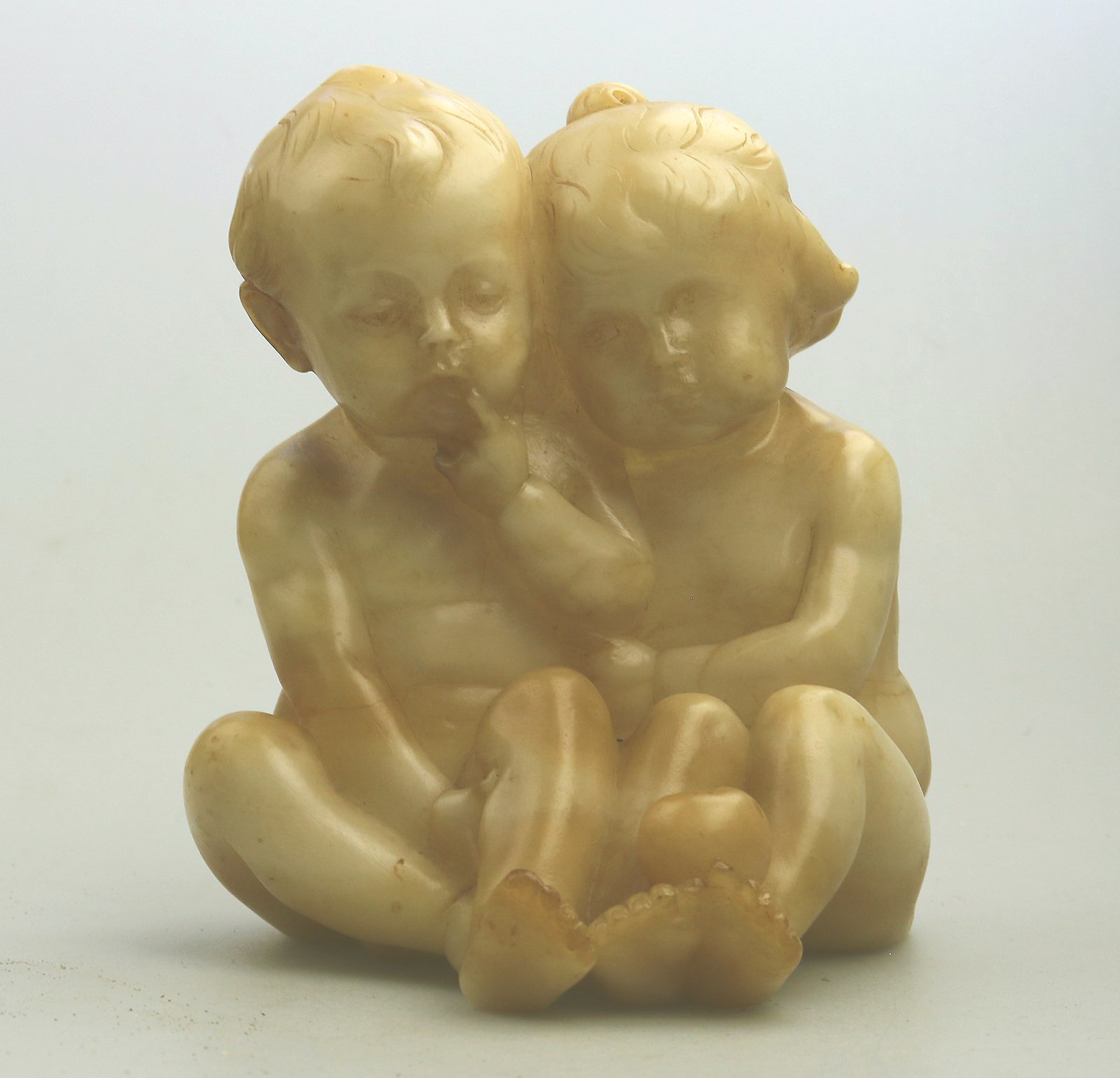A good & charming antique Fritz Kochendorfer carved alabaster sculpture C.1890+