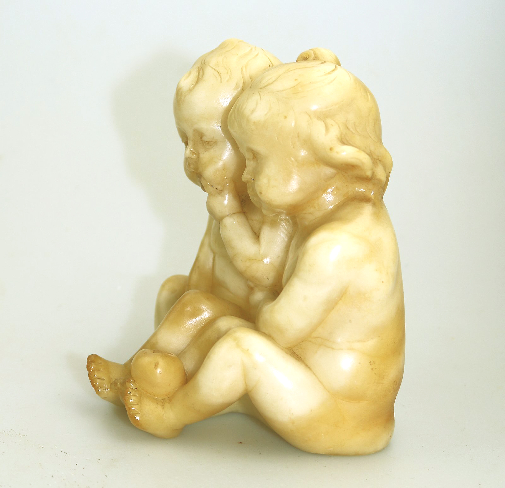 A good & charming antique Fritz Kochendorfer carved alabaster sculpture C.1890+