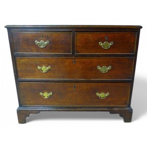 Antique Oak Georgian Chest Of Drawers