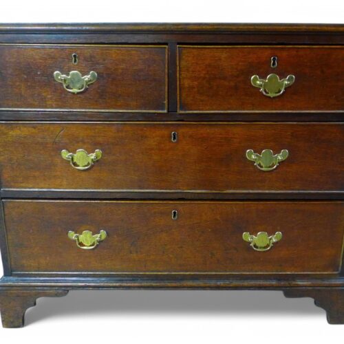 Antique Oak Georgian Chest Of Drawers