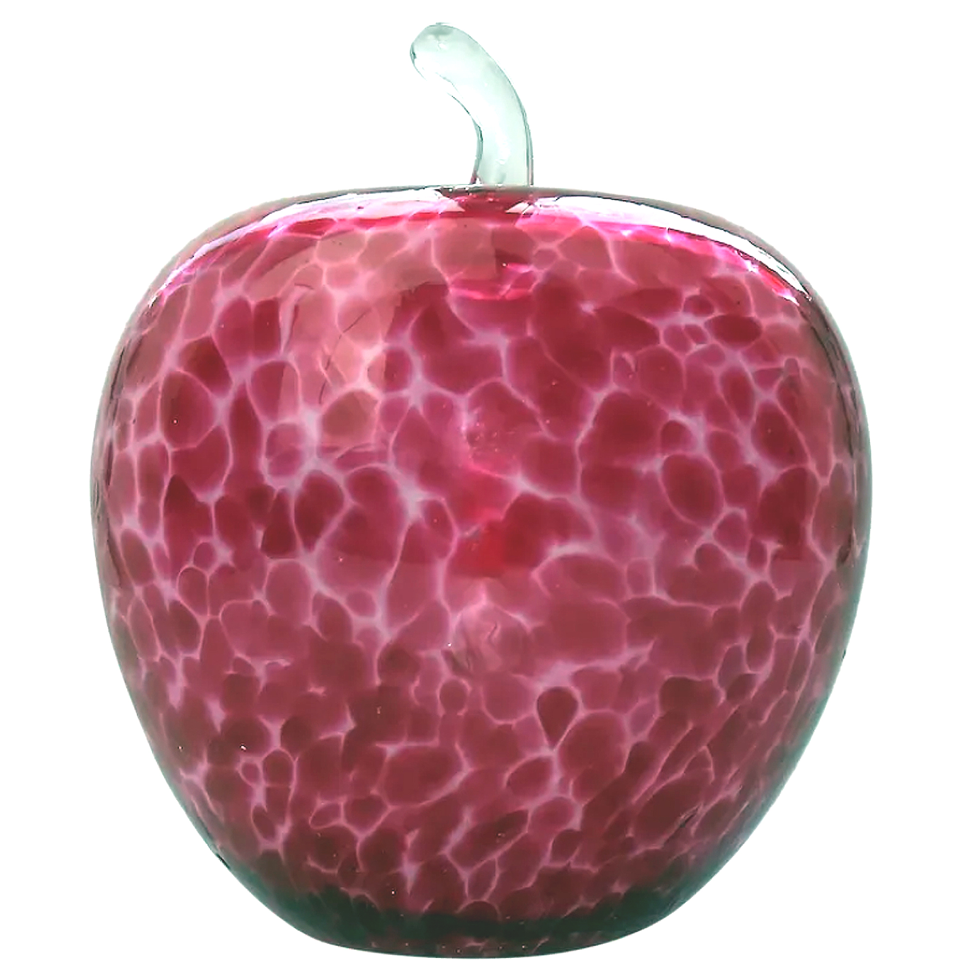 A large vintage novelty over-sized 15 cm apple art glass Sculpture C.20thC