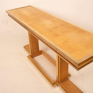 Bamboo and Brass Console Table by Giacomo Sinopoli for Lewan's Roma 1970