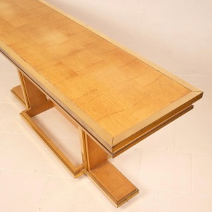 Bamboo and Brass Console Table by Giacomo Sinopoli for Lewan's Roma 1970