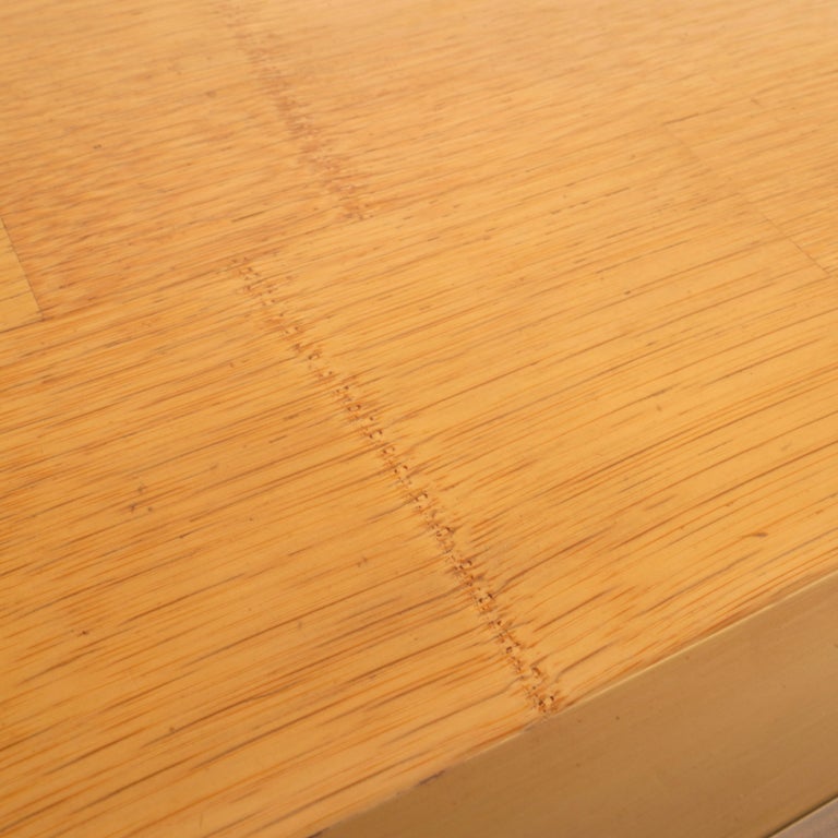 Bamboo and Brass Console Table by Giacomo Sinopoli for Lewan's Roma 1970