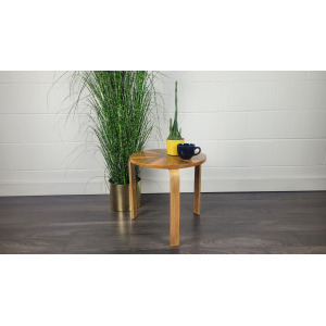 Alvar Aalto Style Round Side Table, 1940s