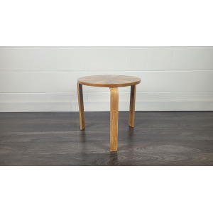 Alvar Aalto Style Round Side Table, 1940s